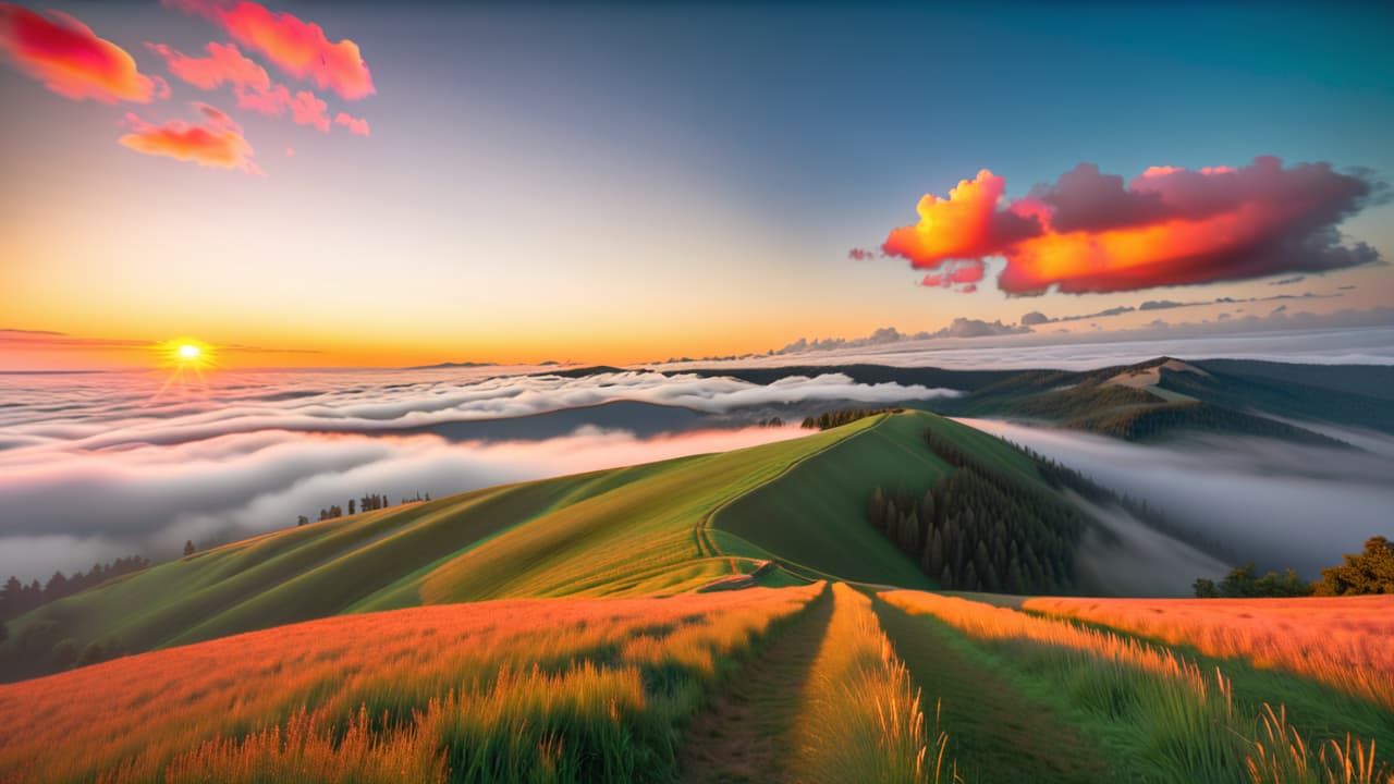  a sleek drone hovering above a stunning landscape, capturing vibrant sunset colors over rolling hills, with a photographer in the foreground adjusting camera settings, surrounded by photography gear and a breathtaking view. hyperrealistic, full body, detailed clothing, highly detailed, cinematic lighting, stunningly beautiful, intricate, sharp focus, f/1. 8, 85mm, (centered image composition), (professionally color graded), ((bright soft diffused light)), volumetric fog, trending on instagram, trending on tumblr, HDR 4K, 8K