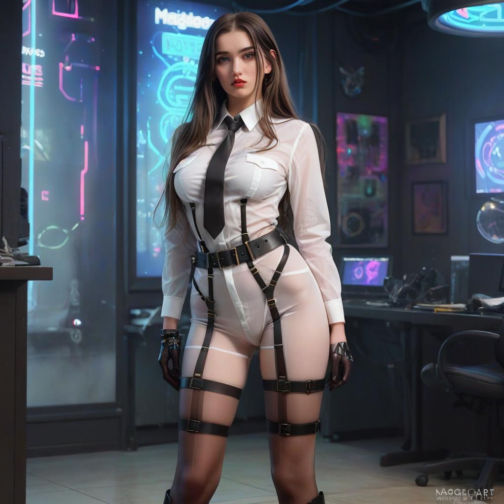  neonpunk style 1 beautiful , , s, solo, long hair, jewelry, large s, age, shirt, brown hair, celet, office lady, jacket, indoors, formal, uniform, lips, white shirt, realistic, suit, black hair full growth photo studio. realistic image. lunar landscape, in body fully mesh transparent in full growth, feet, sapphires, stockings above the are visible. magician. body gloss. gaze . dynamic posture ((full shot)), young , big s, white stockings, long hair, eyes open, full length, boots, belts, concept art, ((full height)), (((all body in frame))), ((s)) . cyberpunk, vaporwave, neon, vibes, vint, stunningly beautiful, crisp, detailed, sleek, ultramode