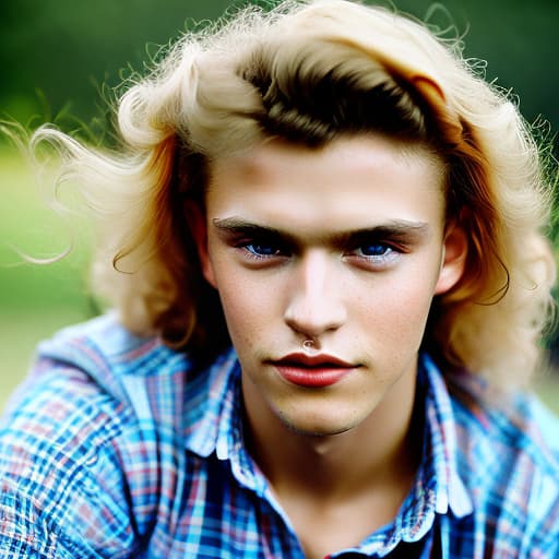 portrait+ style Russian LGBT queer twink blonde hunk dude face