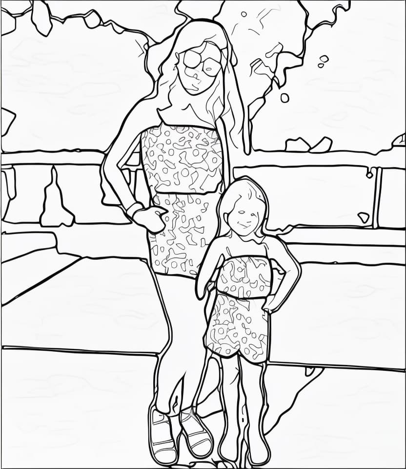  (((kid friendly coloring book))), (((bold and simple lines))), smooth and clean outlines, clear and simple facial features, minimal shading, cute expressions, smooth contours, clear shapes, crisp and bold outlines, soft colors, warm and friendly atmosphere, polished cartoon like look, minimal details, simple shapes, no background distractions, soft and approachable style