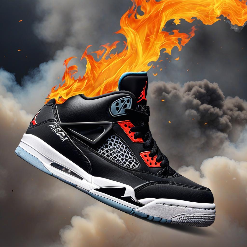  banner with the name gagnon in it. jordan retro sneaker on fire with the jumpman logo coming out of it. sunrise that shows a bomb explosion with fire and smoke. a couple tribal hearts broken with flames