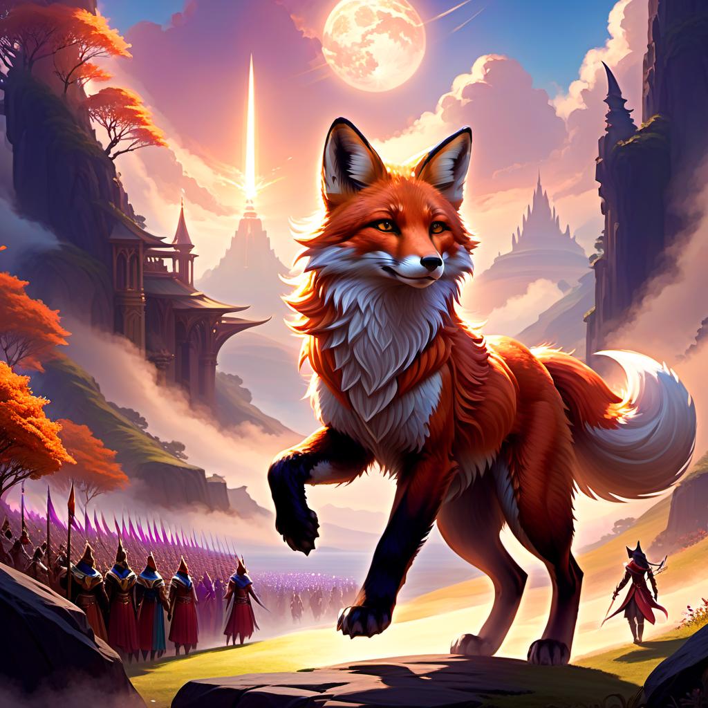  ethereal fantasy concept art of fantasy race, fox, crowd . magnificent, celestial, ethereal, painterly, epic, majestic, magical, fantasy art, cover art, dreamy, civitai