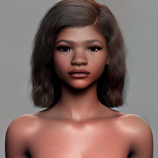 redshift style Zendaya Coleman, naked, Artistic pose