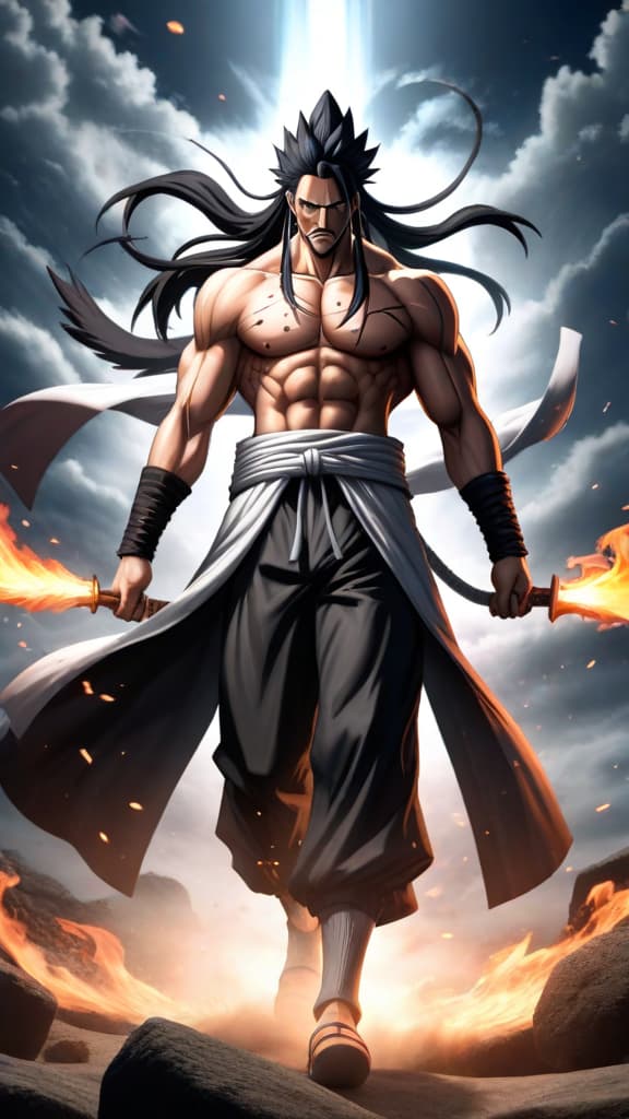  anime art of kenpachi zaraki from bleach, with untamed energy swirling around his unsealed zanpakuto. hyperrealistic, full body, detailed clothing, highly detailed, cinematic lighting, stunningly beautiful, intricate, sharp focus, f/1. 8, 85mm, (centered image composition), (professionally color graded), ((bright soft diffused light)), volumetric fog, trending on instagram, trending on tumblr, HDR 4K, 8K