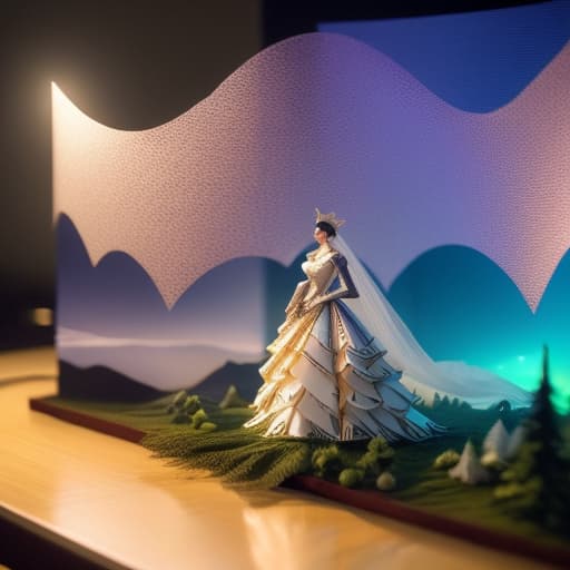  papercraft, quilling, layers, landscape hyperrealistic, full body, detailed clothing, highly detailed, cinematic lighting, stunningly beautiful, intricate, sharp focus, f/1. 8, 85mm, (centered image composition), (professionally color graded), ((bright soft diffused light)), volumetric fog, trending on instagram, trending on tumblr, HDR 4K, 8K
