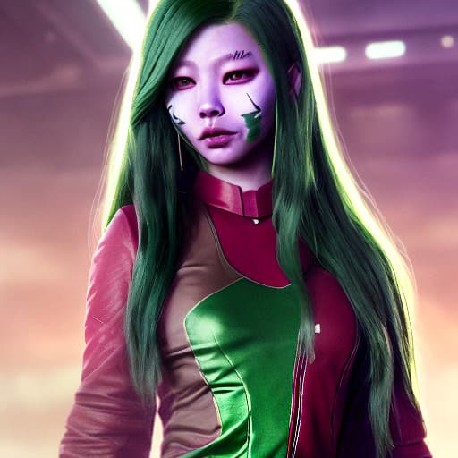 redshift style Jennie Kim as Gamora