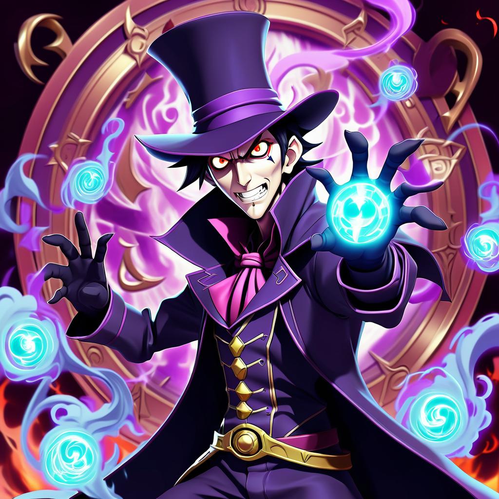  anime artwork evil magician . anime style, key visual, vibrant, studio anime, highly detailed