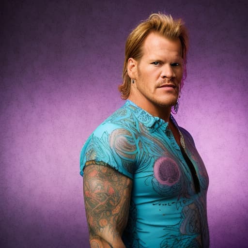 portrait+ style Chris Jericho queer face