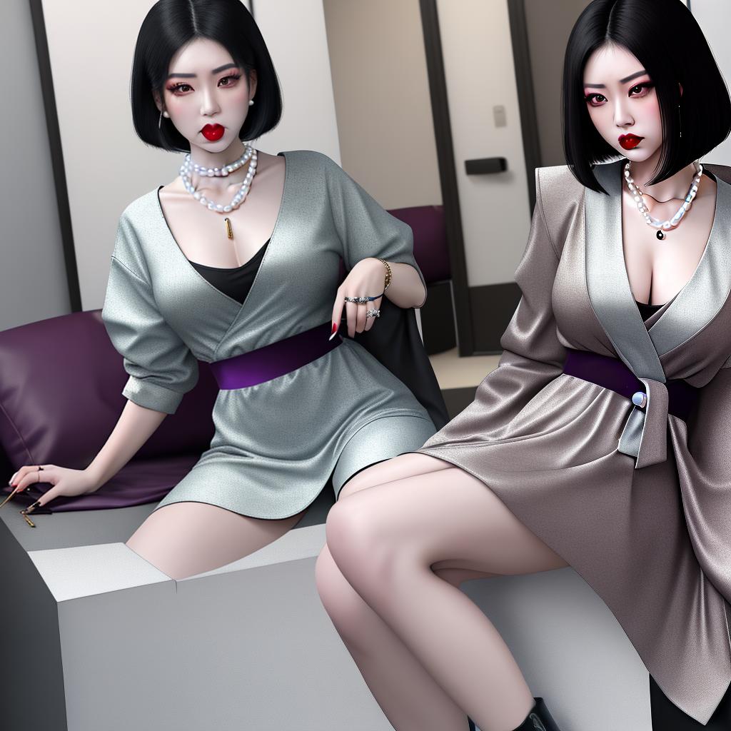  masterpiece, best quality, asian female,solo,house,longeyelashes, hips,thin waist,matt lipstick,rolling eyes,embarred,anger vein,nervous,confused, face,drooling,hair over shoulder,pale skin,black hair,bob hair,ring,jewelry,necklace,pearl celet,knee boots,torn and plum-colored , top with ripped ,look at viewer,bound and gagged,,having an 