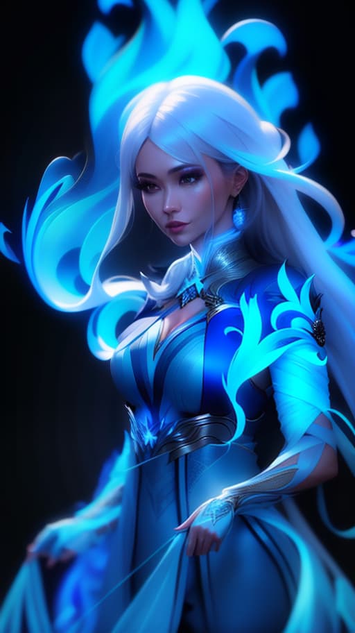  spirit of blue light hyperrealistic, full body, detailed clothing, highly detailed, cinematic lighting, stunningly beautiful, intricate, sharp focus, f/1. 8, 85mm, (centered image composition), (professionally color graded), ((bright soft diffused light)), volumetric fog, trending on instagram, trending on tumblr, HDR 4K, 8K