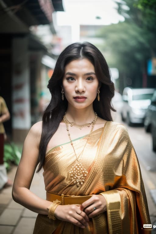  zombie apocalypse in thailand movie, sabai,jewelry,thailand tradition dress advertising photo,high quality, good proportion, masterpiece , the image is captured with an 8k camera