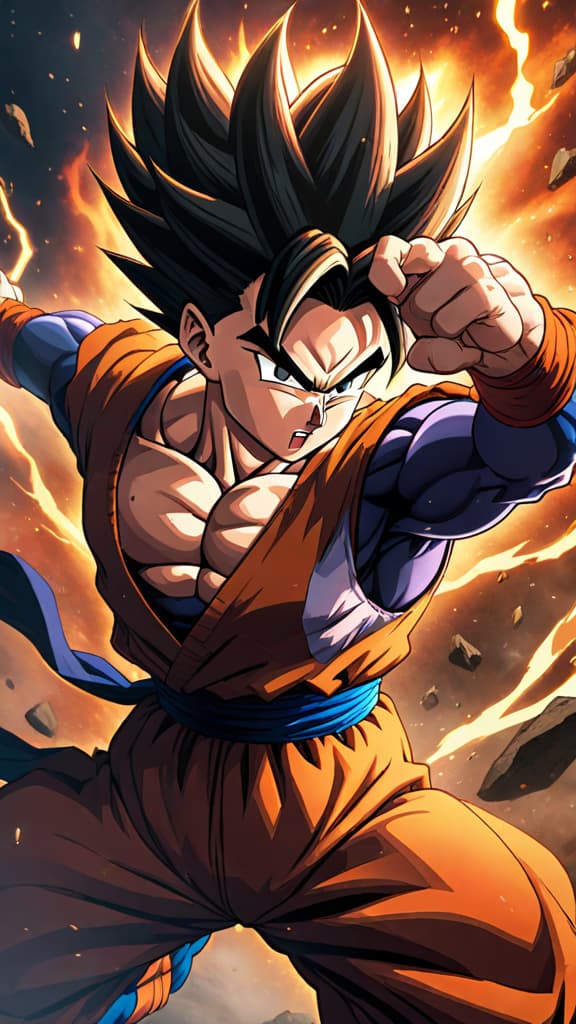  anime art of gohan from dragon ball z unlocking immense power through intense emotions hyperrealistic, full body, detailed clothing, highly detailed, cinematic lighting, stunningly beautiful, intricate, sharp focus, f/1. 8, 85mm, (centered image composition), (professionally color graded), ((bright soft diffused light)), volumetric fog, trending on instagram, trending on tumblr, HDR 4K, 8K