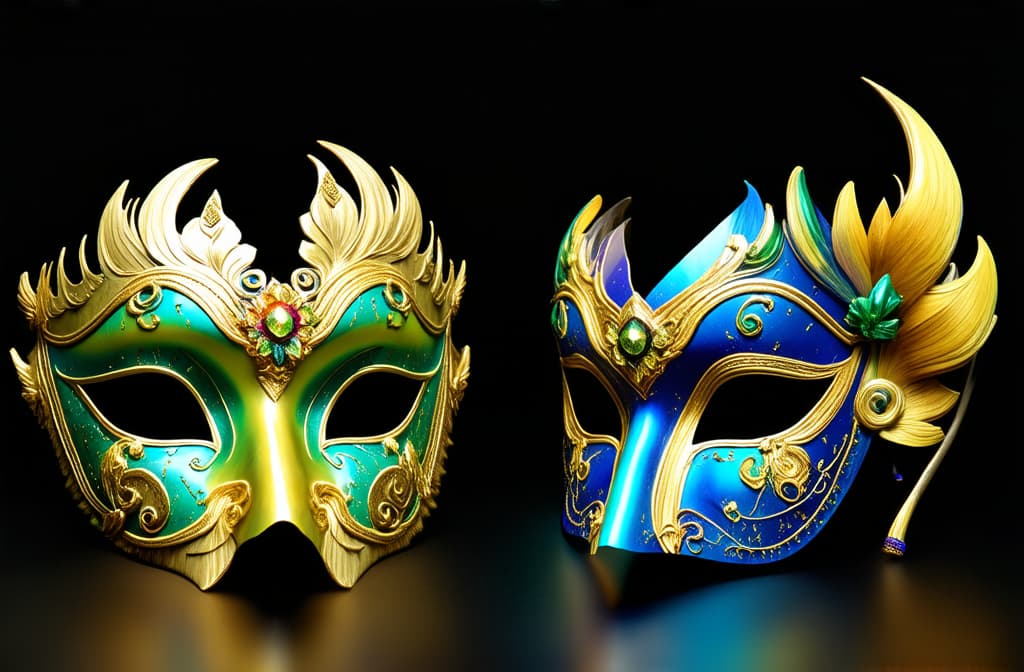  epic realistic, hyperdetailed, (cycles render:1.3), caustics, (glossy:0.58), (artstation:0.82),venetian mask for a colorful mardi gras masquerade illustration ar 3:2