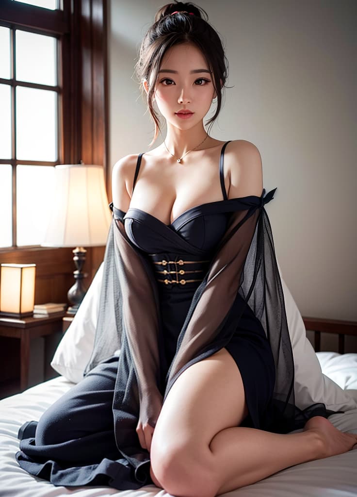  , japan, female , top quality, photorealistic, detailed skin, shiny skin, 20k, cute, female ia, , , , , friend, looking at camera,arms behind head,bed,wariza hyperrealistic, full body, detailed clothing, highly detailed, cinematic lighting, stunningly beautiful, intricate, sharp focus, f/1. 8, 85mm, (centered image composition), (professionally color graded), ((bright soft diffused light)), volumetric fog, trending on instagram, trending on tumblr, HDR 4K, 8K