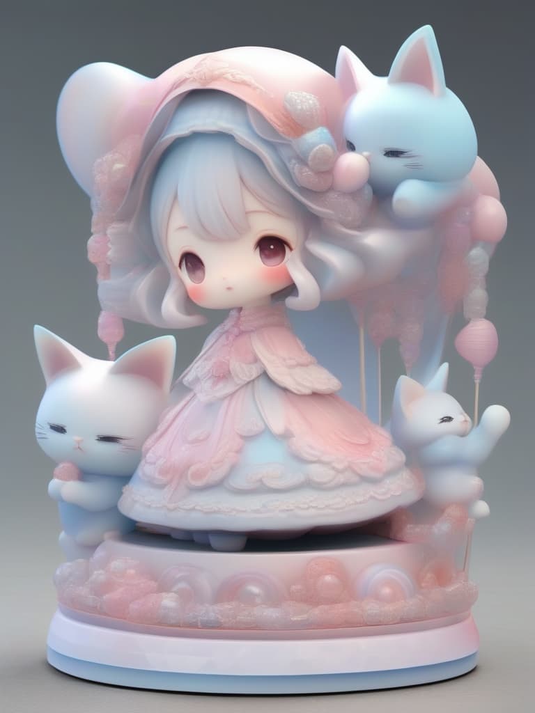  masterpiece,3d,(((translucent:1.7))),(((candy statue))),one cat,cute,shiny,glossy,super delicate,super resolution,super high quality,