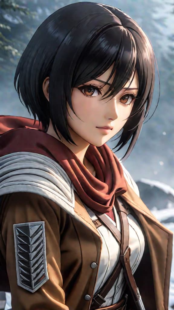  depict the dark and complex history of mikasa and levi from attack on titan. hyperrealistic, full body, detailed clothing, highly detailed, cinematic lighting, stunningly beautiful, intricate, sharp focus, f/1. 8, 85mm, (centered image composition), (professionally color graded), ((bright soft diffused light)), volumetric fog, trending on instagram, trending on tumblr, HDR 4K, 8K