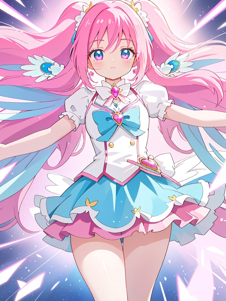  thighs, moving pictures, pretty cure, thighs, pink, masterpiece, best quality,8k,ultra detailed,high resolution,an extremely delicate and beautiful,hyper detail