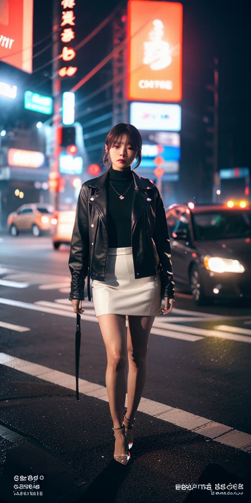  (Cinematic Aesthetic:1.4) Photo of a beautiful korean fashion model bokeh city night hyperrealistic, full body, detailed clothing, highly detailed, cinematic lighting, stunningly beautiful, intricate, sharp focus, f/1. 8, 85mm, (centered image composition), (professionally color graded), ((bright soft diffused light)), volumetric fog, trending on instagram, trending on tumblr, HDR 4K, 8K