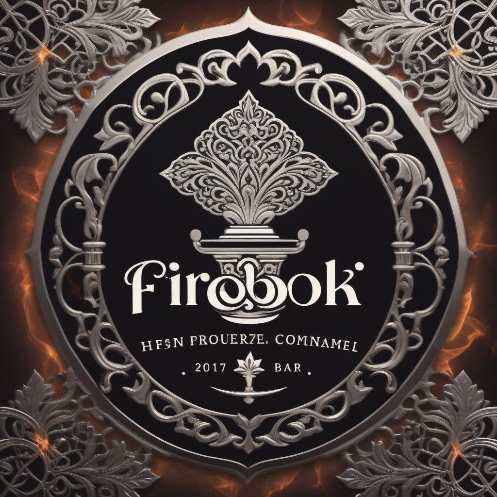  Create a hookah bar logo with the name "FIREBOX". Loft style, restrained, calm