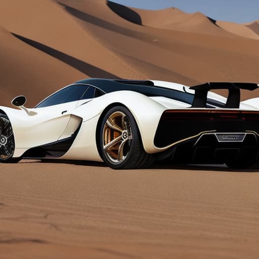  a highly detailed grand and elegant hypercar hd in a desert