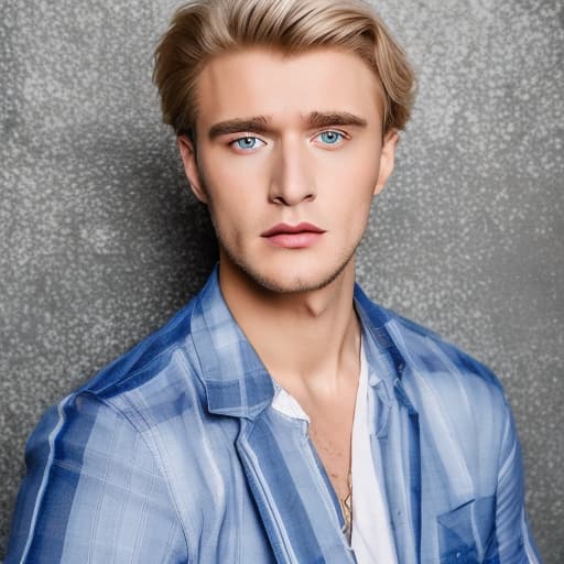 portrait+ style Russian LGBT queer TV actor blonde hunk dude face