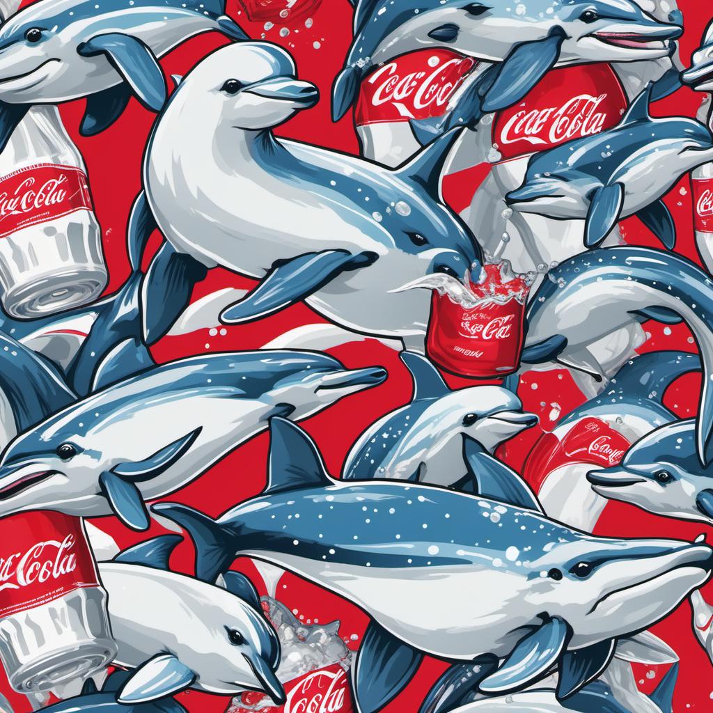  coca cola dolphin unicorn, profile image style