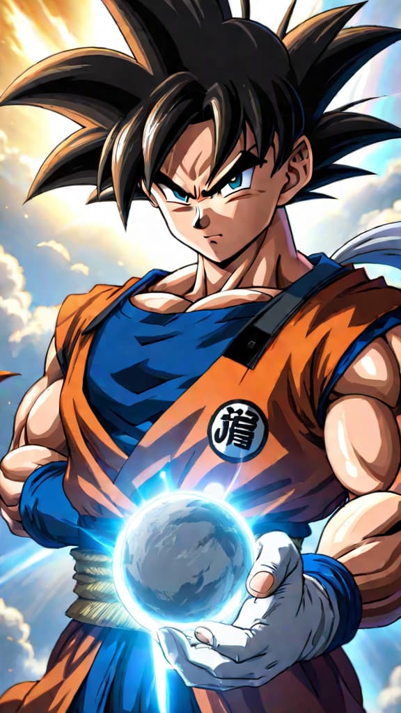  anime art: goku from dragon ball mastering ultra instinct, ascending to angel status, mentoring vegeta. hyperrealistic, full body, detailed clothing, highly detailed, cinematic lighting, stunningly beautiful, intricate, sharp focus, f/1. 8, 85mm, (centered image composition), (professionally color graded), ((bright soft diffused light)), volumetric fog, trending on instagram, trending on tumblr, HDR 4K, 8K