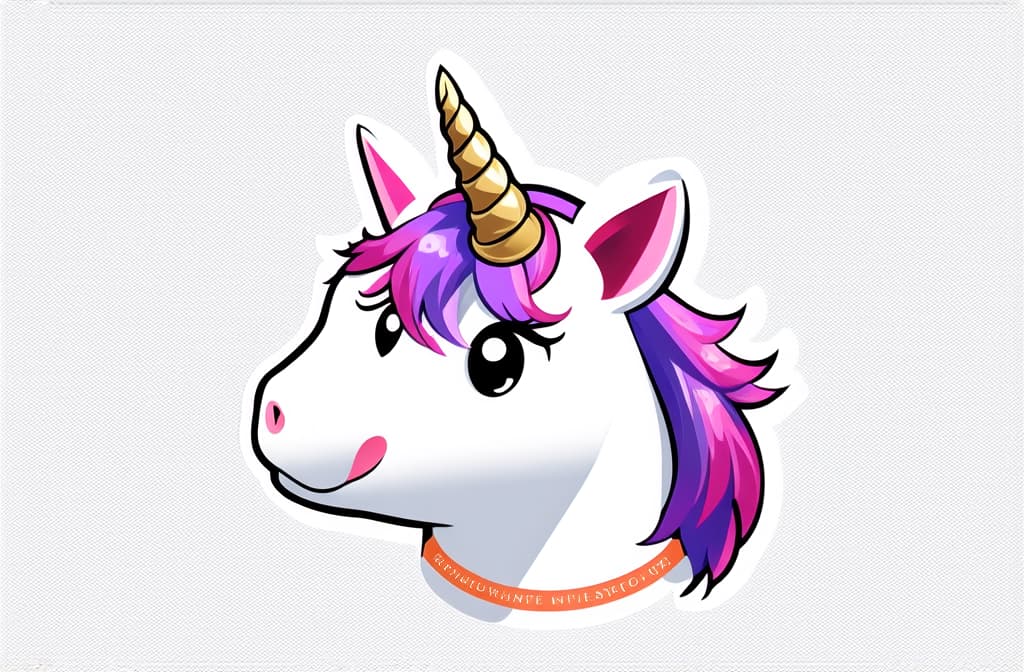  advertising style, stock photo, corporate branding style cute unicorn on white background ar 3:2 . professional, clean, modern, product focused, commercial, eye catching, minimalist, business oriented, highly detailed