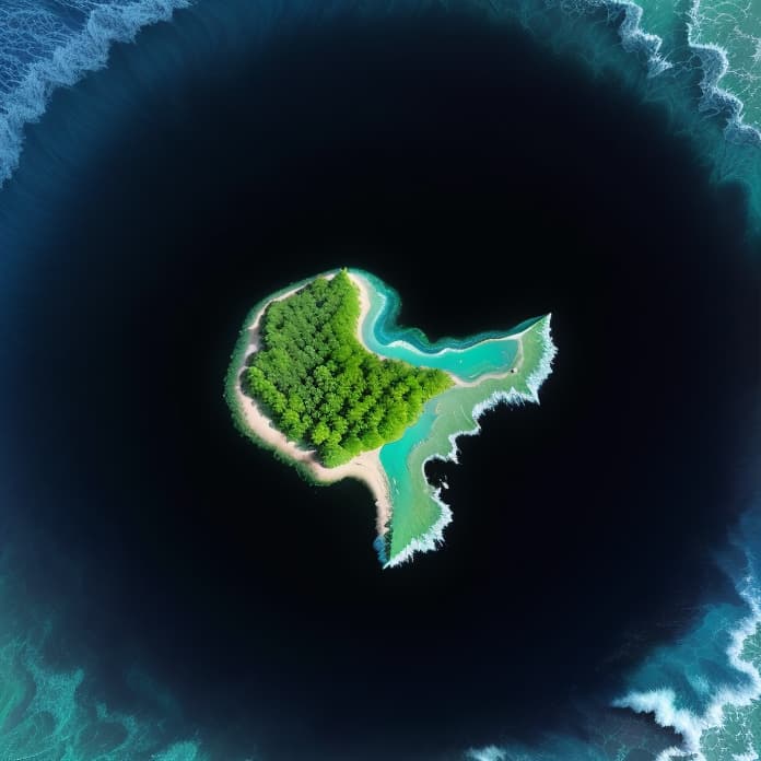  abstract painting of a green island , in between blue sea, and a wave of the sea,, hyperrealistic, high quality, highly detailed, perfect lighting, intricate, sharp focus, f/1. 8, 85mm, (centered image composition), (professionally color graded), ((bright soft diffused light)), trending on instagram, HDR 4K, 8K