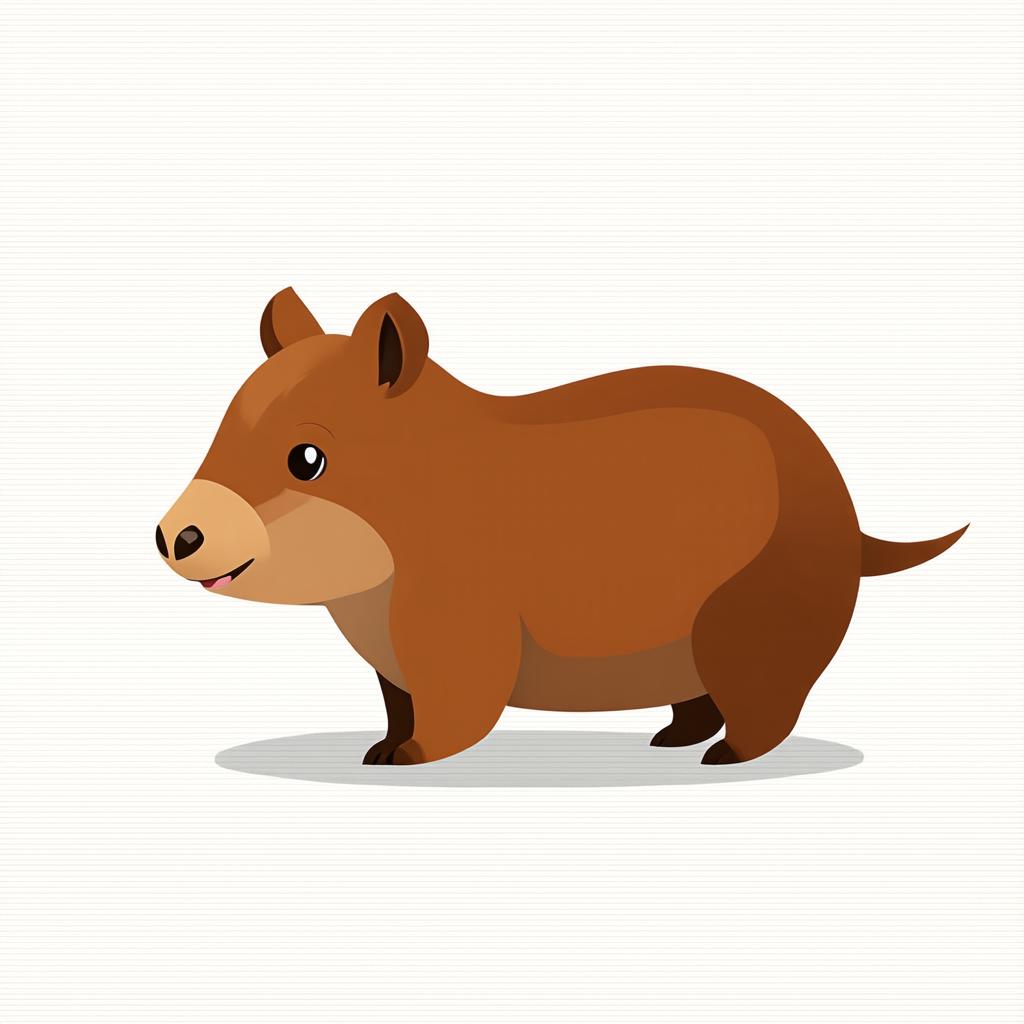  flat illustration, flaticon, (illustration:1.15), flat style toy capybara on a solid white background , [cory loftis, strobist, pascal campion :: 0.2]