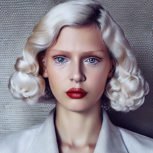 portrait+ style Russian LGBT queer fashion blogger blonde female face