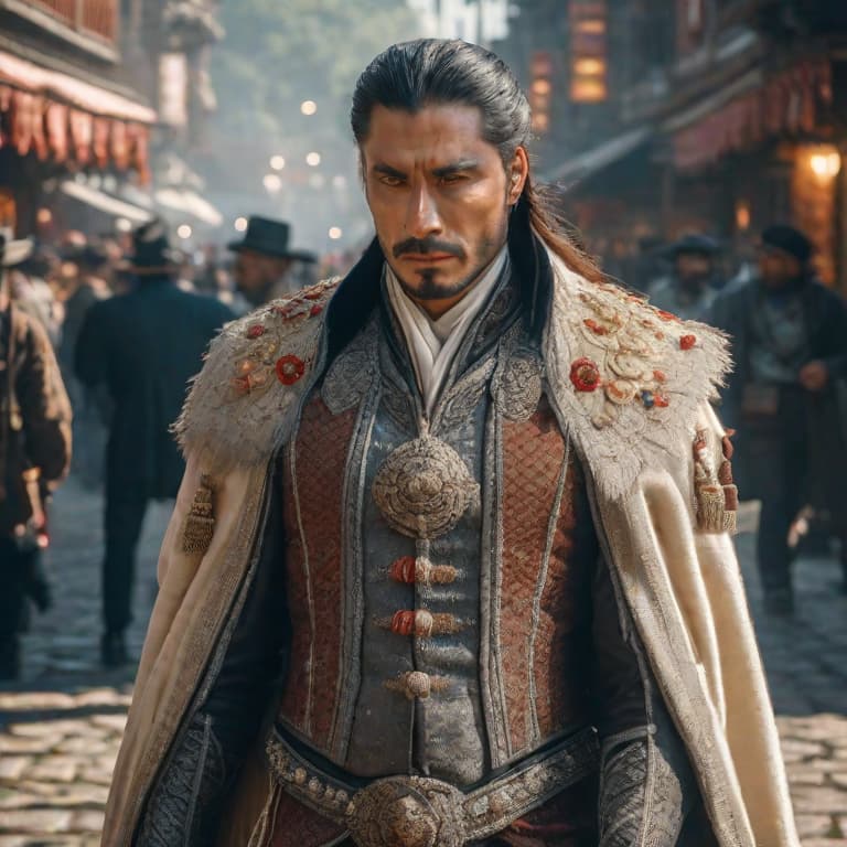  骑士 hyperrealistic, full body, detailed clothing, highly detailed, cinematic lighting, stunningly beautiful, intricate, sharp focus, f/1. 8, 85mm, (centered image composition), (professionally color graded), ((bright soft diffused light)), volumetric fog, trending on instagram, trending on tumblr, HDR 4K, 8K