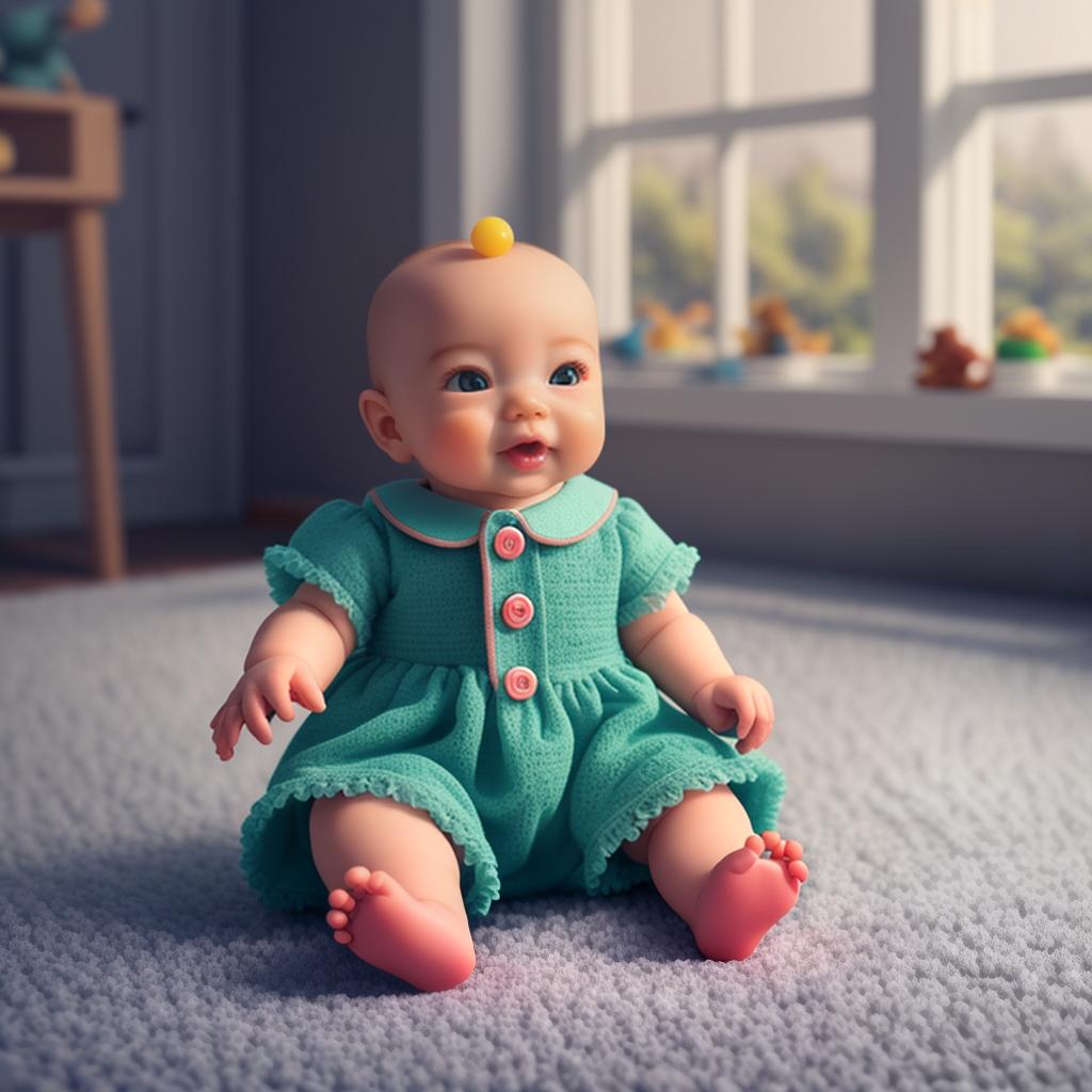  baby playing with toys hyperrealistic, full body, detailed clothing, highly detailed, cinematic lighting, stunningly beautiful, intricate, sharp focus, f/1. 8, 85mm, (centered image composition), (professionally color graded), ((bright soft diffused light)), volumetric fog, trending on instagram, trending on tumblr, HDR 4K, 8K