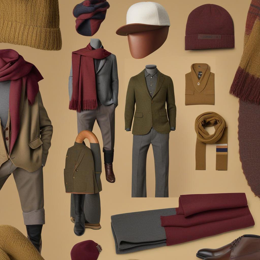  masterpiece, best quality,a man with 1. Shirt: Deep Burgundy (#800020) 2. Sweater or Sweater Vest: Camel (#C19A6B) 3. Jacket or Coat: Olive Green (#6B8E23) 4. Pants: Charcoal Grey (#36454F) 5. Boots: Dark Brown (#4E2A1A) 6. Scarf: Mustard Yellow (#FFDB58) 7. Hat: Rust (#B7410E) man ,