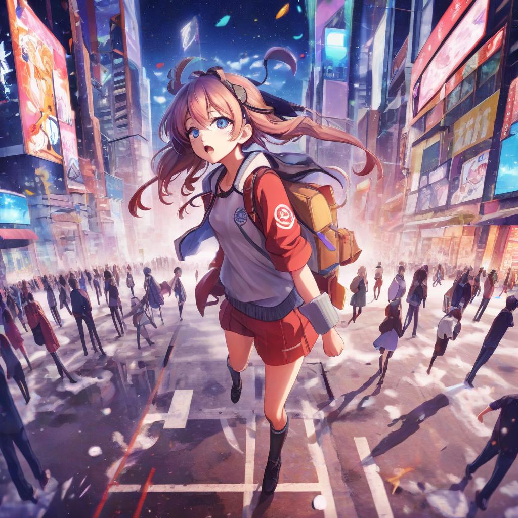  anime artwork lost in the moment . anime style, key visual, vibrant, studio anime, highly detailed