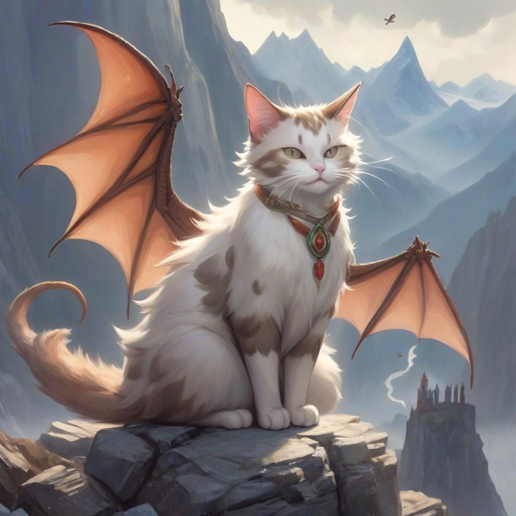  the hermit cat shows the world where dragons fly on the mountains