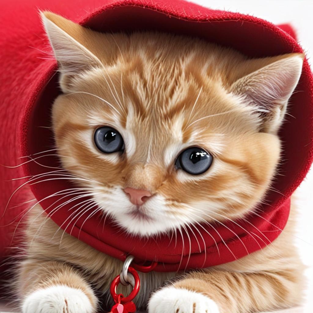  little kitty in red