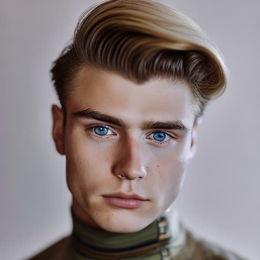 portrait+ style Russian LGBT queer twink blonde hunk dude face