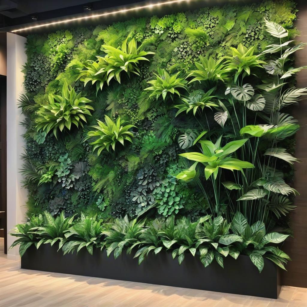  6250 cm long, 4,100 cm tall, imitation of plant walls, award winning, professional, highly detailed, masterpiece