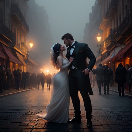  man and woman fight, night, alcohol, moon, smoke hyperrealistic, full body, detailed clothing, highly detailed, cinematic lighting, stunningly beautiful, intricate, sharp focus, f/1. 8, 85mm, (centered image composition), (professionally color graded), ((bright soft diffused light)), volumetric fog, trending on instagram, trending on tumblr, HDR 4K, 8K