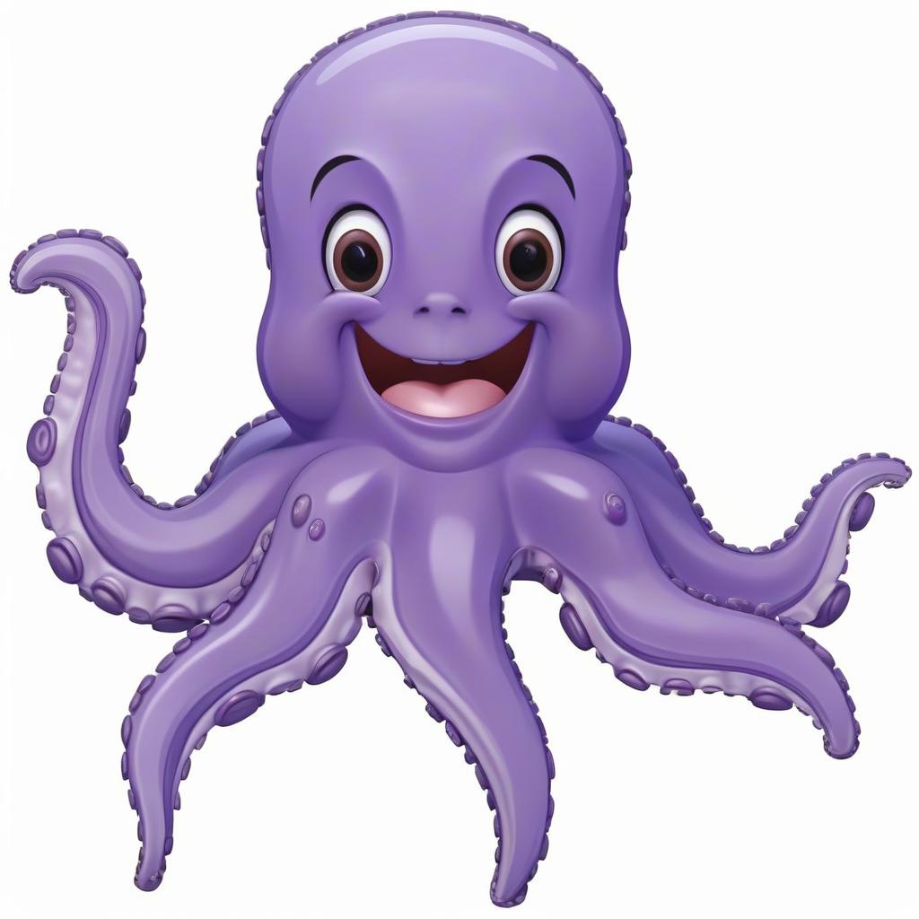  octopus smiles out of waves in 3d style