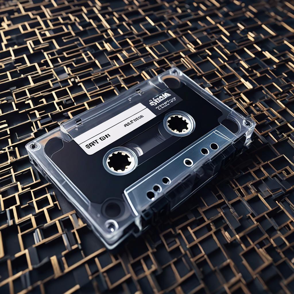  blank cassette tape. realism. baroque. detailed. 4k. octane render. 3d, cinematic film style, shallow depth of field, vignette, highly detailed, high budget, bokeh, cinemascope, moody, epic, gorgeous, film grain, grainy