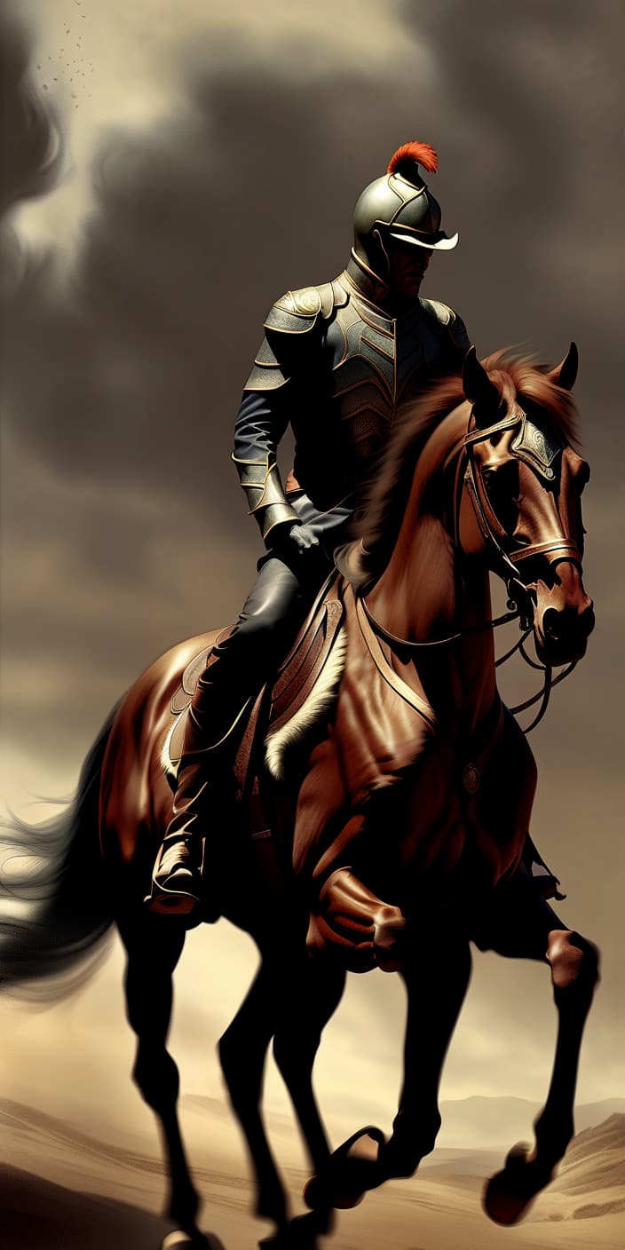  concept art 1. horseman . digital artwork, illustrative, painterly, matte painting, highly detailed