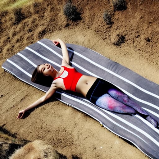  Alina Olesheva Pose: Lying on your back, Legs raised uphill