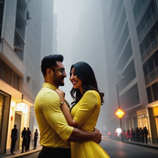  A frog-like dragon in the arms of a woman in a yellow shirt in Tehran hyperrealistic, full body, detailed clothing, highly detailed, cinematic lighting, stunningly beautiful, intricate, sharp focus, f/1. 8, 85mm, (centered image composition), (professionally color graded), ((bright soft diffused light)), volumetric fog, trending on instagram, trending on tumblr, HDR 4K, 8K