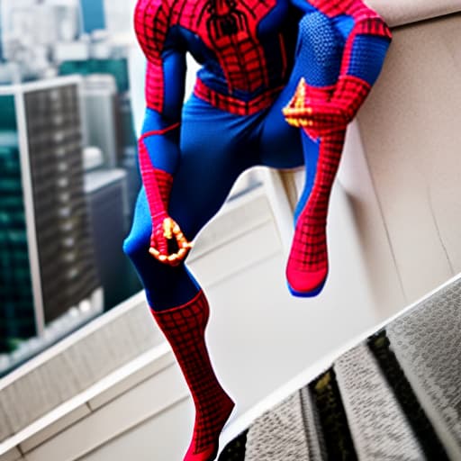 wa-vy style spiderman in 4k hyperrealistic, full body, detailed clothing, highly detailed, cinematic lighting, stunningly beautiful, intricate, sharp focus, f/1. 8, 85mm, (centered image composition), (professionally color graded), ((bright soft diffused light)), volumetric fog, trending on instagram, trending on tumblr, HDR 4K, 8K