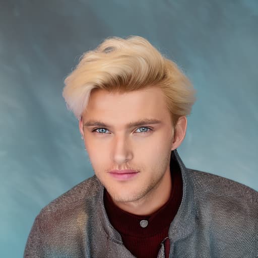 portrait+ style Russian LGBT queer TV host blonde hunk dude face