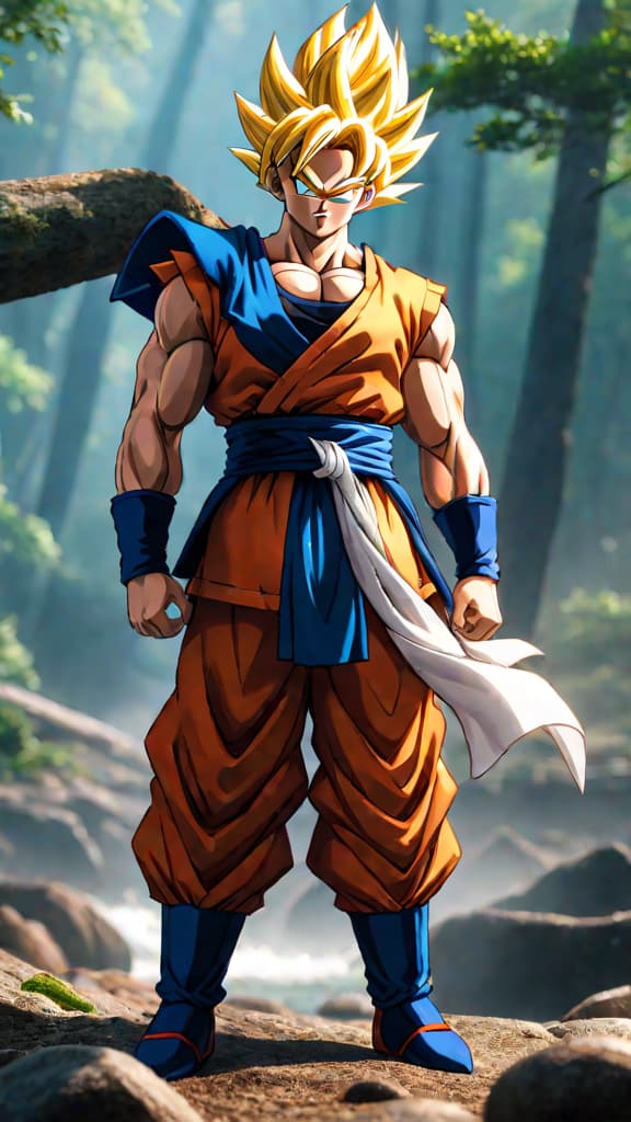  anime art: depict a saiyan's biological explanation for zenkai boosts in a visually engaging manner. hyperrealistic, full body, detailed clothing, highly detailed, cinematic lighting, stunningly beautiful, intricate, sharp focus, f/1. 8, 85mm, (centered image composition), (professionally color graded), ((bright soft diffused light)), volumetric fog, trending on instagram, trending on tumblr, HDR 4K, 8K