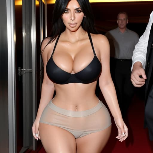  Kim Kardashian not wearing a bra