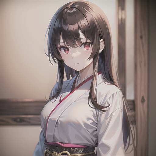  master piece , best quality,japanese clothes, brown hair, red eyes, dragon god, beautiful sister, cool, gorgeous, and surprising.